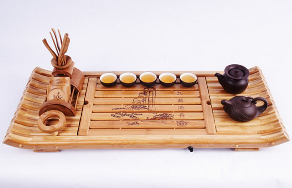 竹茶具，精美竹茶盤